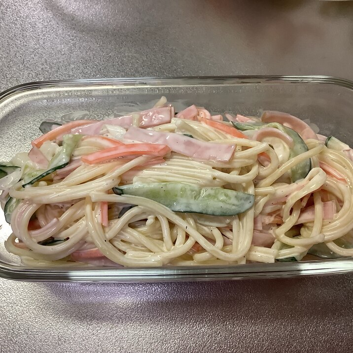 スーパーのスパゲッティサラダ風